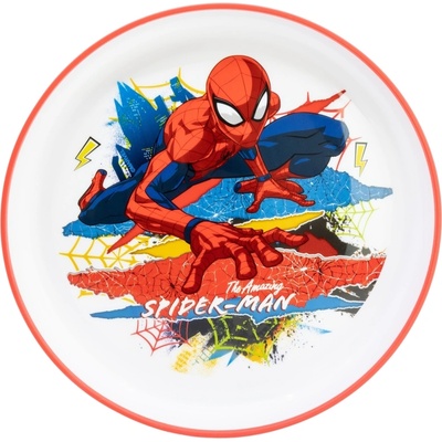 Stor Чинийка с неплъзгаща основа Stor - Premium, Spiderman Moving Target (83592)