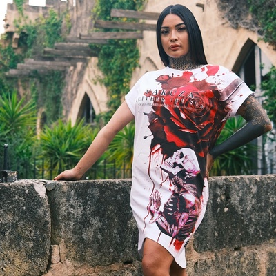 Yakuza dámske šaty Pray Urban GKB 26122 white