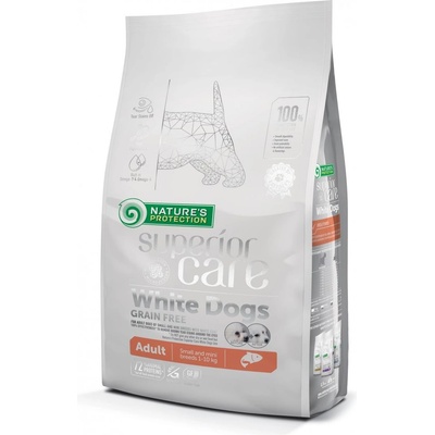 Nature's Protection Superior Care White Dogs GF Adult salmon Small&Mini Breeds 1,5 kg
