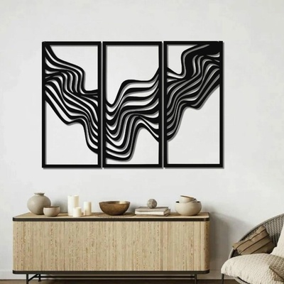 Karls DESIGN Abstraktný drevený obraz na stenu - 84x60