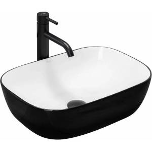 Rea Мивка Rea Belinda Black Edge 47 см черно/бяло (5902557349838)