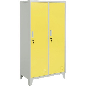 Carmen Метален шкаф Carmen CR-1604-2 JZ - Сив / жълт (3580174_4) - bay