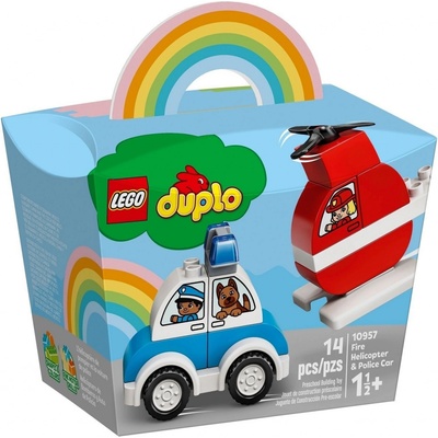 LEGO® DUPLO® 10957 Hasičský vrtuľník a policajné auto