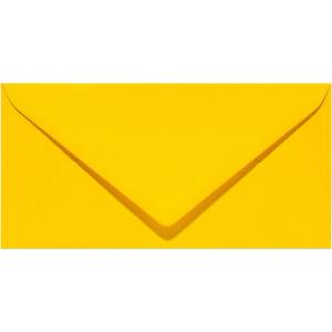  Плик цветен риб DL 110x220 mm 50 бр. Жълт (DL 110)