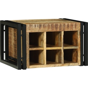 vidaXL Винен рафт 2 бр. 46 x 35 x 27, 5 см Солидно мангово дърво (4016757)