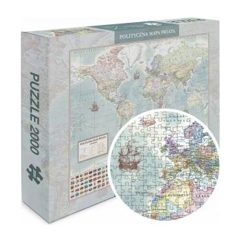 Artglob Puzzle 2000 - Political world m stylized