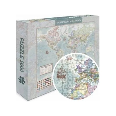 Artglob Puzzle 2000 - Political world m stylized