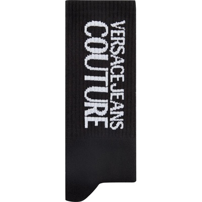 Versace jeans couture Чорапи VERSACE JEANS COUTURE Logo Jacquard Ribbed Socks - Black EL01