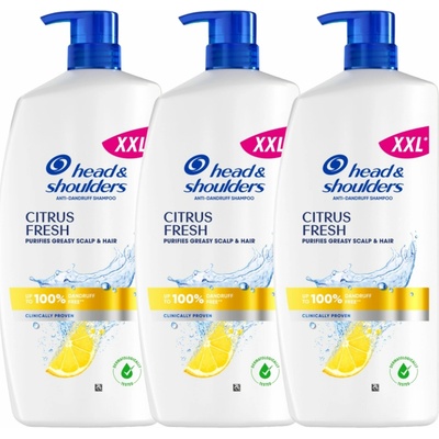 Head & Shoulders Citrus Fresh Šampón 3 x 800 ml
