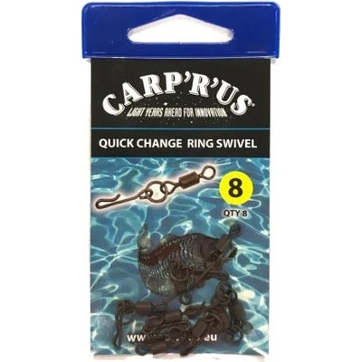 Carp 'R' Us Quick Change Ring Swivel veľ.8 8 ks