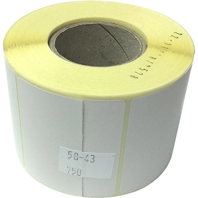 Termoetiketa na kotouči 58x43 mm, papírová