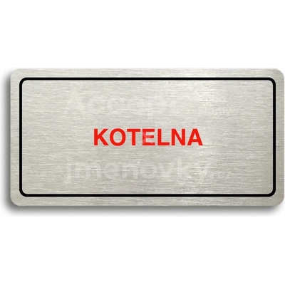 ACCEPT Piktogram KOTELNA - stříbrná tabulka - barevný tisk