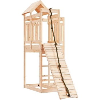 Shumee Hrací věž s lezeckou stěnou 107 × 196 × 238 cm masivní borové dřevo