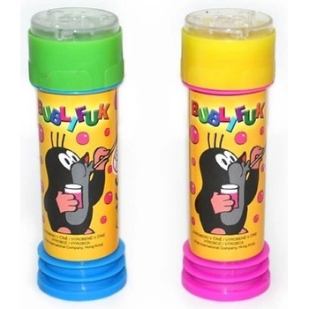 Bublifuk 50ml s hrkavkou Krtek 11cm 2 barvy