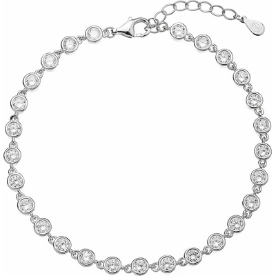 PAVONA Strieborný náramok osadený okrúhlymi zirkónmi biely 13027.1 crystal