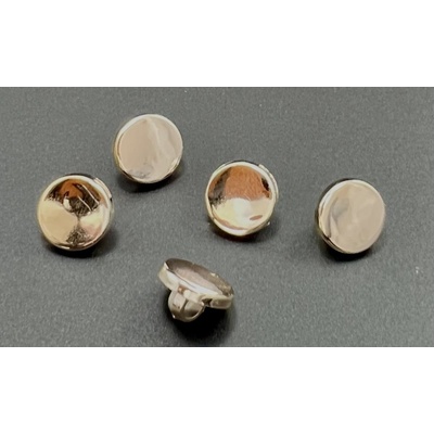 Pokovovaný gombík so spodným prišitím - svetlá zlatá - priemer 1,1 cm