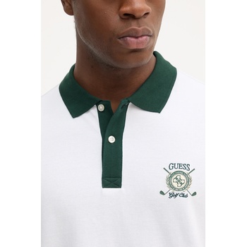 Guess Памучна тениска с яка Guess в бяло с принт M5YP03 KCJV1 (M5YP03.KCJV1)