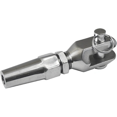 Úchyt pro nerezové lanko ø 4 mm, broušená nerez AISI 304