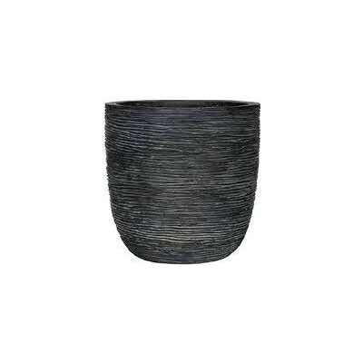 Capi Nature Egg planter rib black 28/26 cm