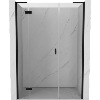 Mexen Mist-H L лява врата за душ кабина 125 см, прозрачна, черна - 8A5L-125-001-70-00-L (8A5L-125-001-70-00-L)