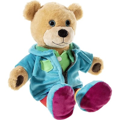 HEUNEC Плюшена играчка Heunec - Мече с дрешки "Научи ме", 30 cm (140875)