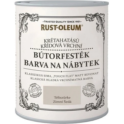Rust-Oleum vintage Barevný email křídový, zimní šedá, matný, 750 ml