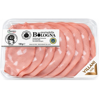Villani mortadella boloňská la santo měkký salám igp 130 g