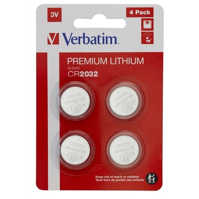 Verbatim Батерия Verbatim LITHIUM BATTERY CR2032 3V 4 PACK (49533)