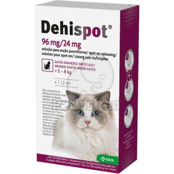 Dehispot спот он за котки срещу паразити 96/24 мг за едри котки