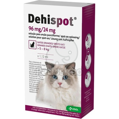 Dehispot спот он за котки срещу паразити 96/24 мг за едри котки