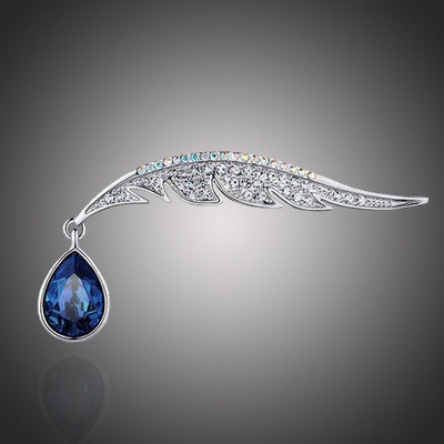 Éternelle Brož Swarovski Elements Adelardi B1031 Tmavě modrá