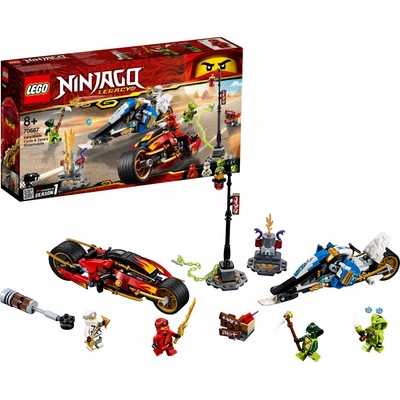LEGO® NINJAGO® 70667 Kaiova ozbrojená motorka a Zanov snežný skúter