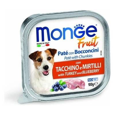 Monge Fruit Paté and Chunkies s morčacími kúskami a čučoriedkami pre dospelých psov 100 g