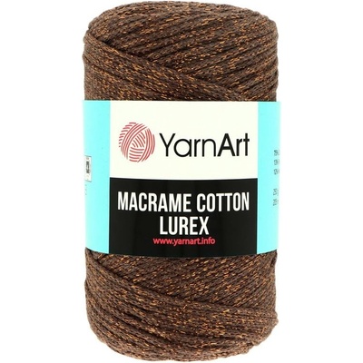YarnArt Macrame Cotton Lurex 742 hnedá