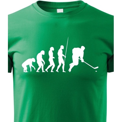 dětské tričko Evoluce hokej zelená