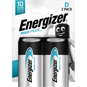 Energizer Дълготрайна батерия energizer max plus d, алкална, 2 бр. /пакет (e302306604)