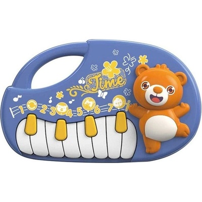 Raya Toys Бебешко пиано Raya Toys - Мече, 12 клавиша, синьо (503123427)