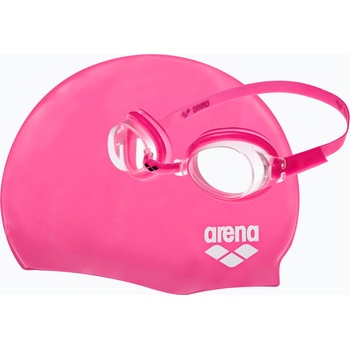 arena Детски комплект шапка за плуване и очила ARENA Pool pink 92423/92