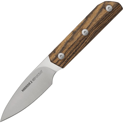 Viper MIRROR2 Drop Point Satin M390, Bocote Wood, Leather sheath VT4062BC