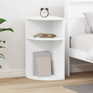 vidaXL Крайна масичка Бяло 29, 6 x 29, 6 x 60 см Инженерна дървесина (891120)