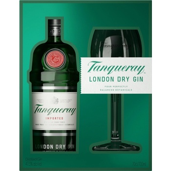 Tanqueray London Dry Gin 43,1% 700 ml (dárkové balení 1 sklenice)