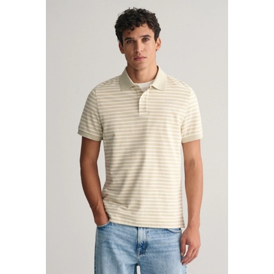 Gant polokošela Striped SS Pique Polo hnedá