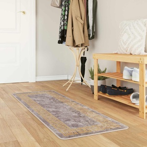 vidaXL Каса за килим MARSA Сиво 50 x 150 cm Полиестер и PVC (42023345)