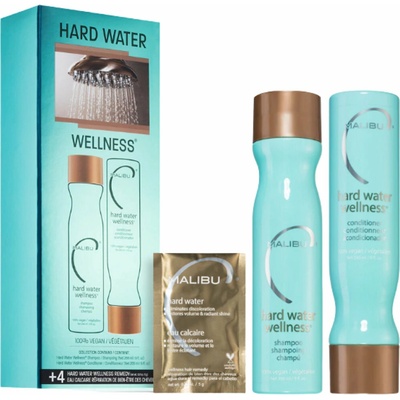 Malibu Hard Water Wellness Collection šampón 266 ml + kondicionér 266 ml + wellness sáčky 4 ks darčeková sada