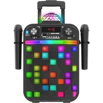 iDance Караоке Bluetooth тонколона с 2 микрофона и LED лампа, черна