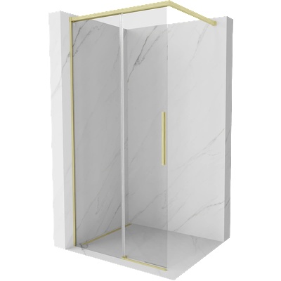 Mexen Rox душ кабина Walk-in 115 x 200 cm, прозрачно 8 mm, златно четкано - 8C2-115-003-55-00 (8C2-115-003-55-00)