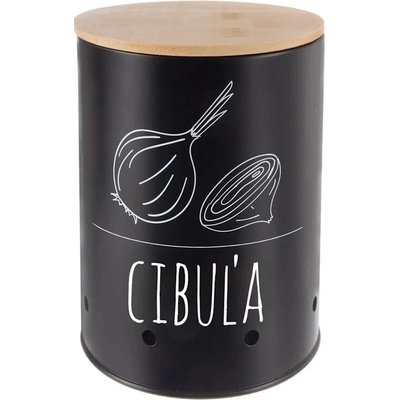 Orion Dóza na cibuľu plech bambus black 13 cm