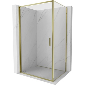 Mexen Exo-B отваряема душ кабина 85 x 95 см, прозрачна, златиста - 817-085-095-50-00 (817-085-095-50-00)