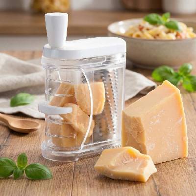 Tescoma Handy bílé – otočné, nerezové, kuchyňské struhadlo na sýr