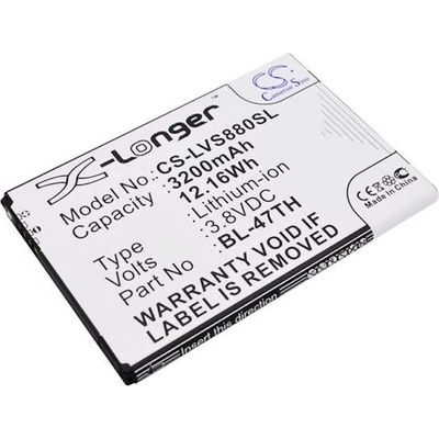 VHBW Батерия за LG G Pro 2 / D837 / F350K, 3200 mAh (800111237)